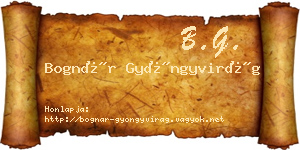 Bognár Gyöngyvirág névjegykártya
